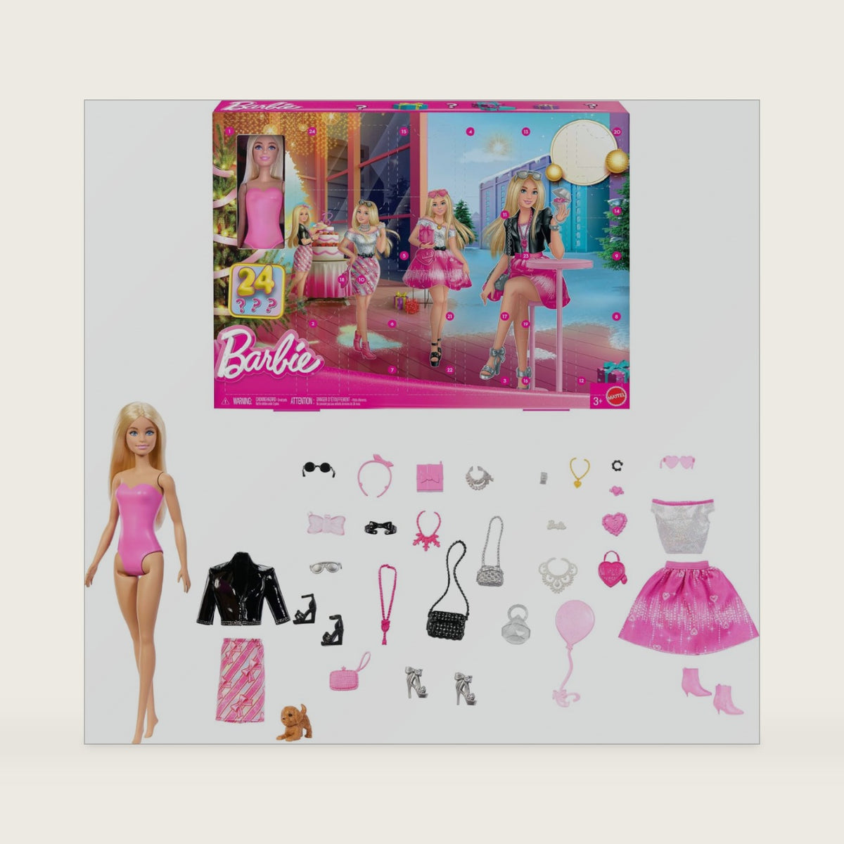 Barbie Doll Advent Calendar with 24 Accessories