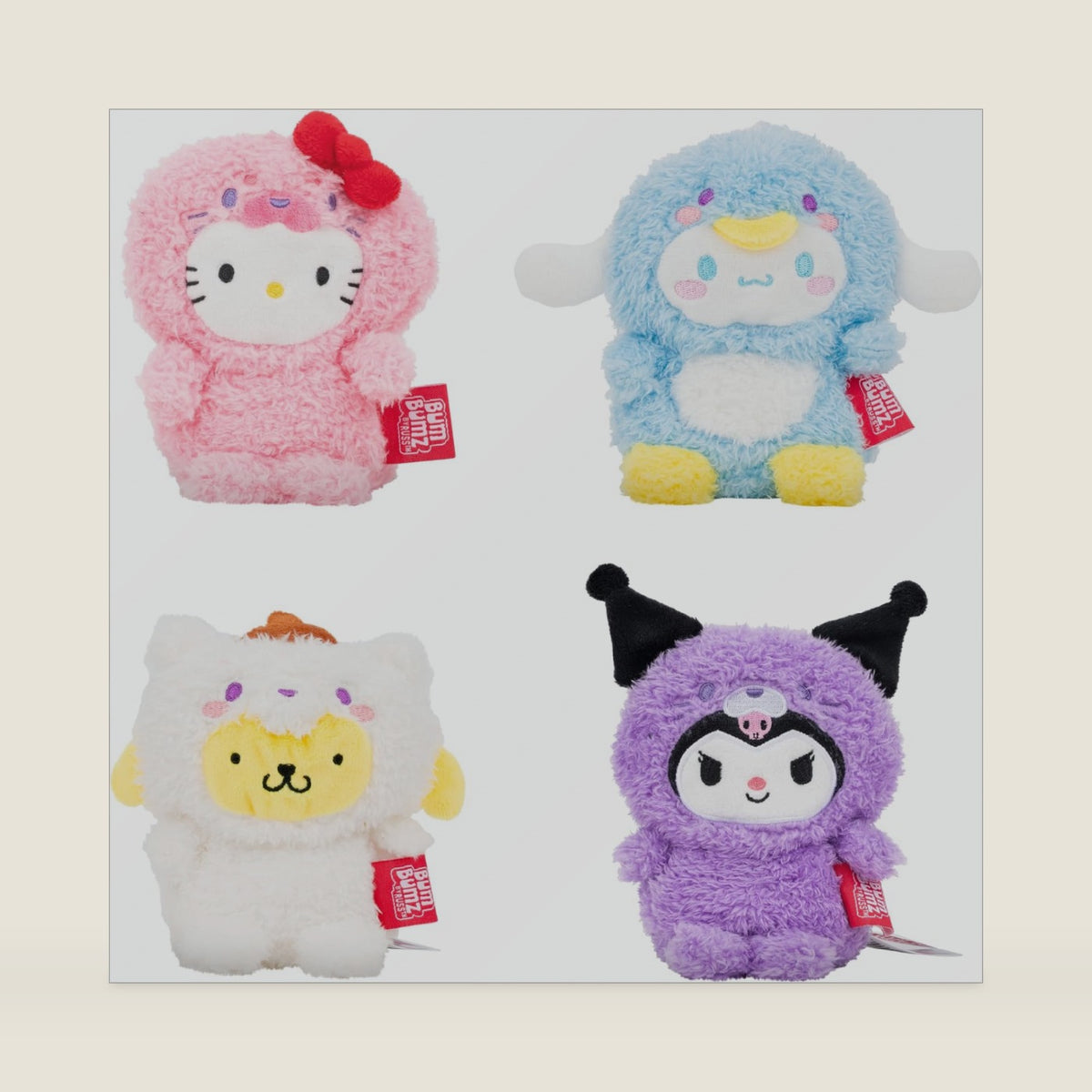 BumBumz 4.5-inch and Friends IceFriendBumz Plush 4-Pack - Collectible Exclusive Toys - from the Makers of Original Squishmallows