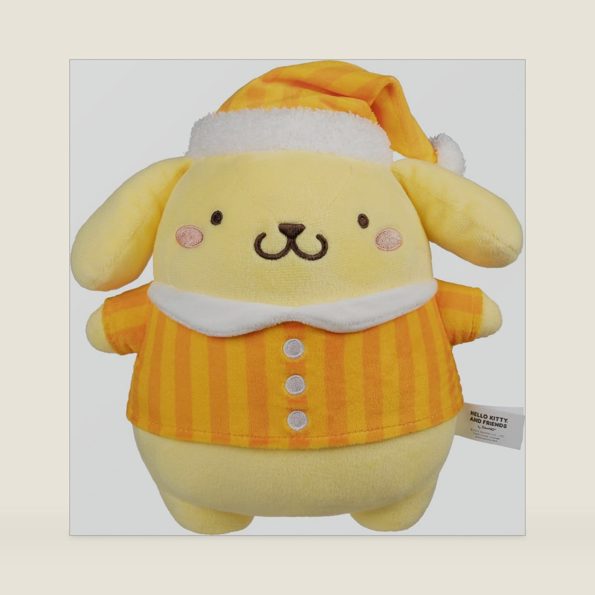 Jazwares ® and Friends - 8-Inch Pompompurin™ Pajama Party Plush - Officially Licensed ® Product from Ages 6+