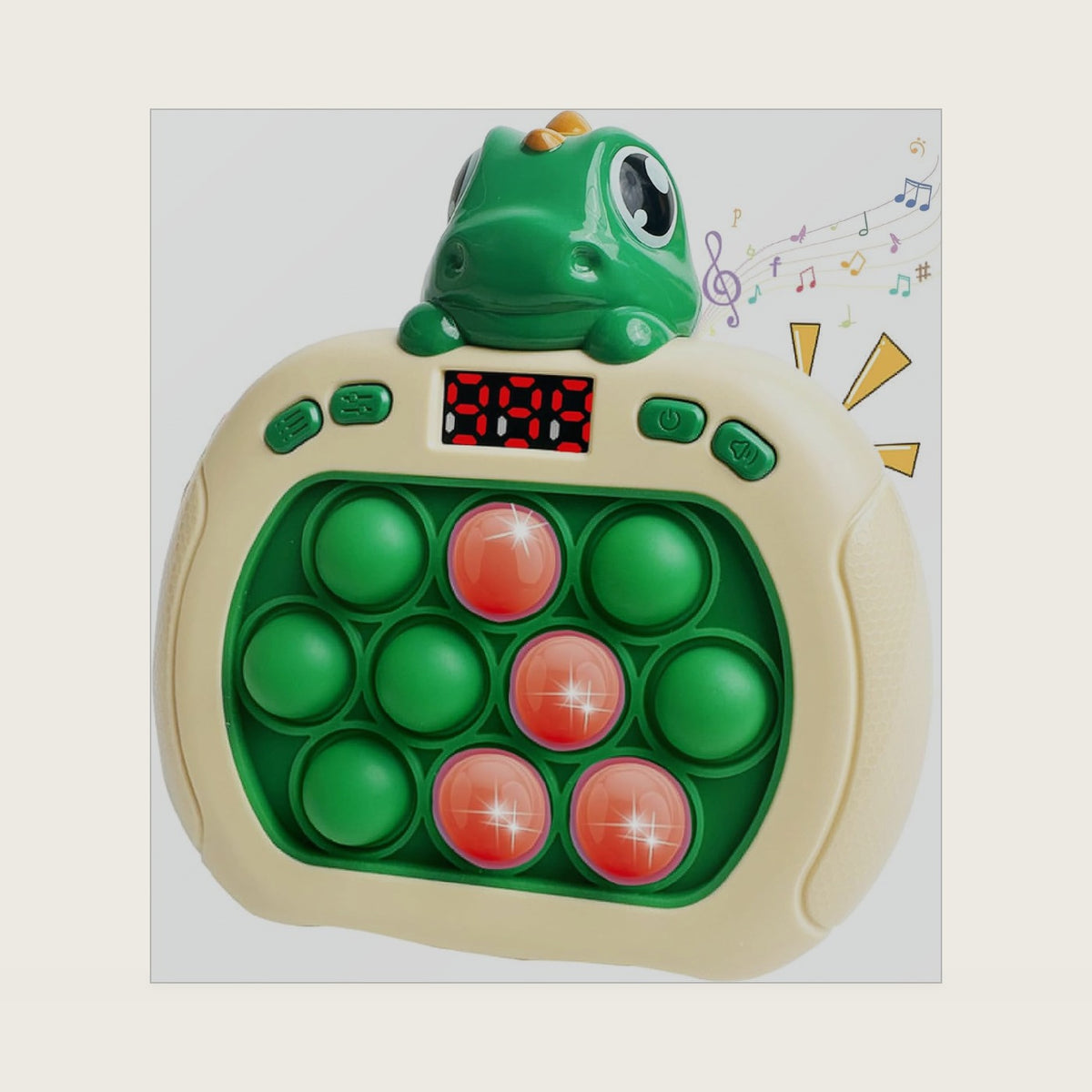 Dinosaur Quick Push Bubble Game,Easter Basket Stuffers Pop Fidget Light up Puzzle Game Sensory Toys,Easter Egg fillers Dinosaur Toys for Kids Boys Girls Toddlers Party Favor