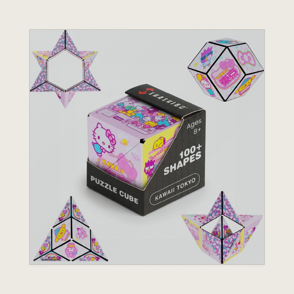 Shashibo Hello Kitty Magnetic Puzzle Cube, Stress Relief Fidget Toy