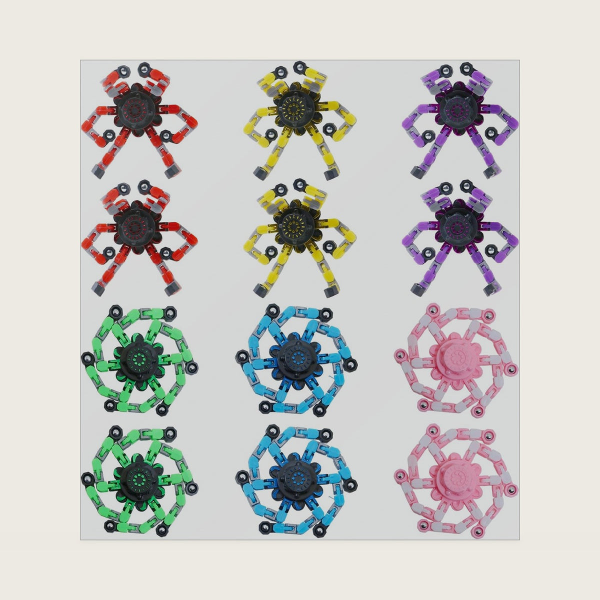 Transformable Fidget Spinners for Kids Adults, 12PCS Sensory Fidget Toys
