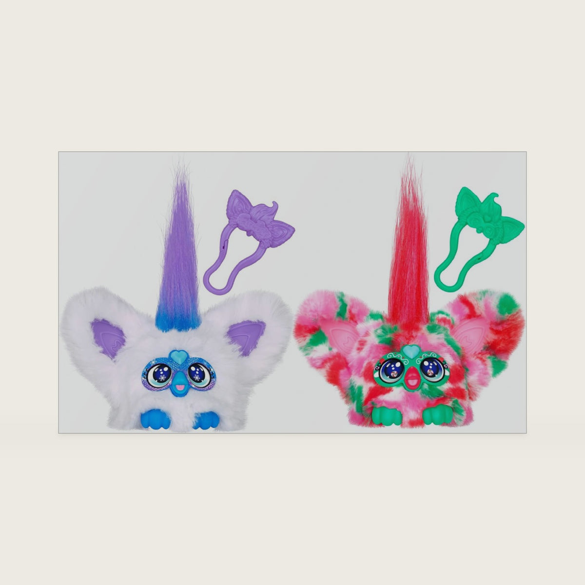 FURBY Furblets 2 Pack of Holiday Mini Friends Pep-Mint & Sno-Flay, Electronic Plush Toys for Girls & Boys 6+, Multicolor (Amazon Exclusive)