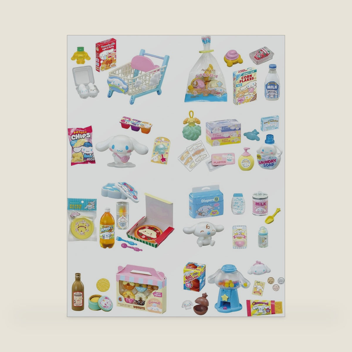 Reement Cinnamoroll Market, 1 Box, H 47.2 x W 5.7 x D 8.1 inches (120 x 145 x 205 cm), ATBC-PVC, ABS