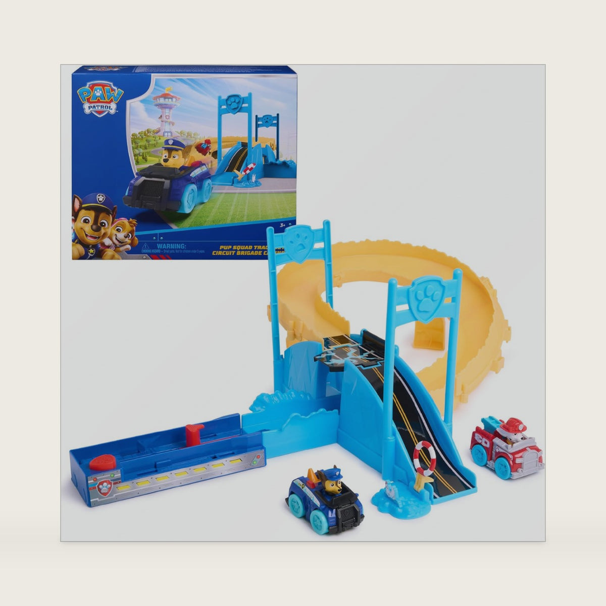 PAW Patrol Pup Squad Track Set Looping Playset & Toy Car Vehicle