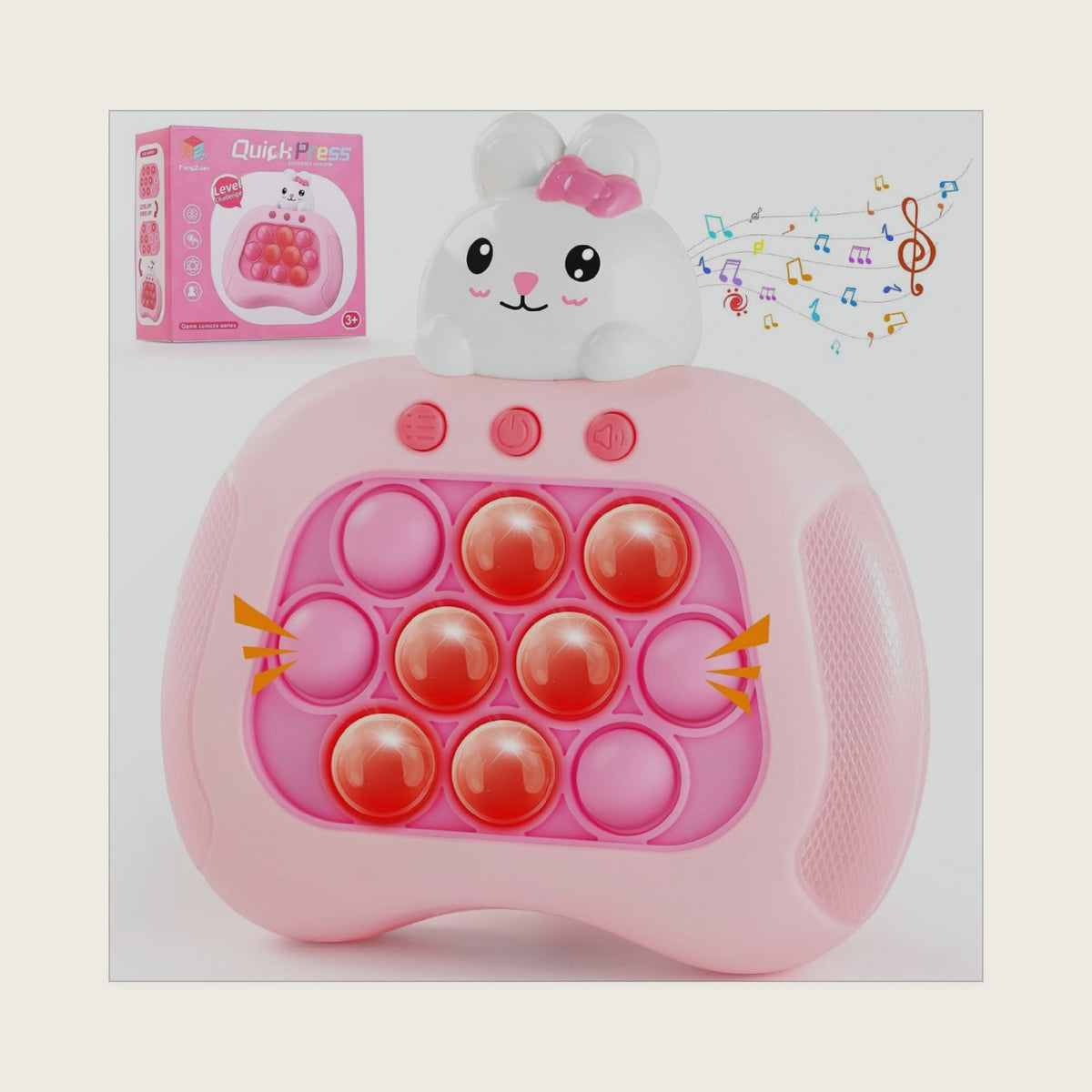 Pop Push Game Fidget Console Football Toys for Kids Adults,Quick Push Pop Bubble Up Gifts,Handheld Light Up Fidget Sensory Puzzle Toy for Boys Grils Teens Age 3-12
