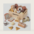 10-Piece Bakery Wooden Play Food , Cutting Toys Kitchen Pretend, 3+