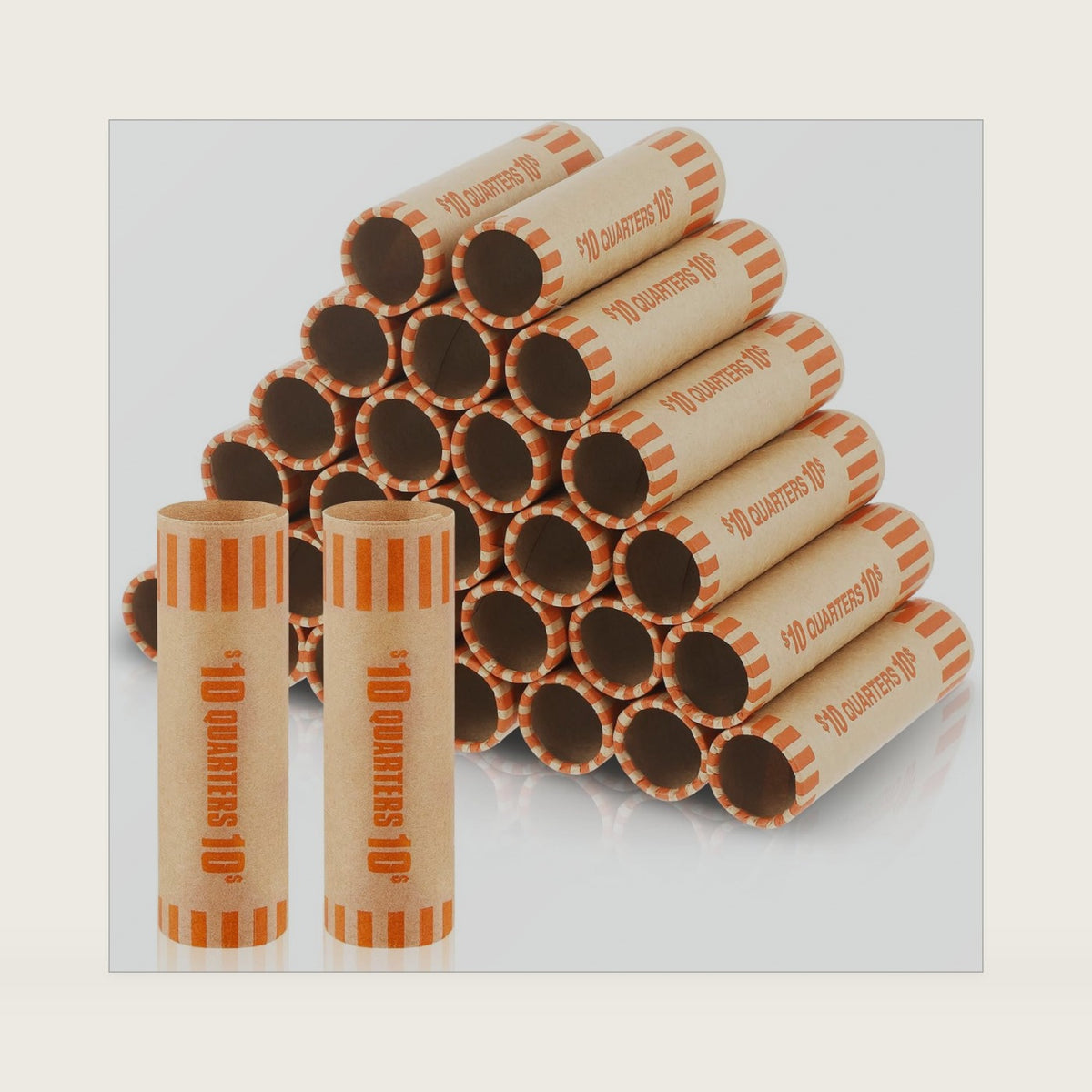 Gersoniel 360 Pcs Coin Wrappers, Quarters Rolls Wrappers, Coin Rolls