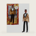 Barbie Signature 2025 Holiday Dark Brown Hair Ken Collectible Fashion Doll Wearing Full Suit with Golden Jacket in Displayable Packaging & Doll Stand