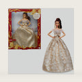 Barbie Signature 2025 Holiday Fashion Doll with Light Brown Hair Wearing Silver & Gold Gown, Seasonal Collectible Includes Displayable Packaging & Doll Stand