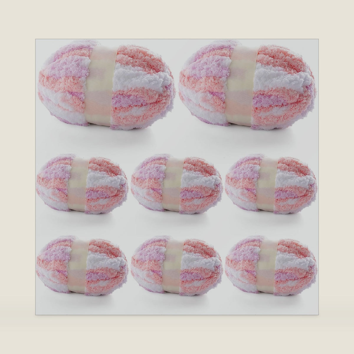 8 Pcs Chunky Yarn for Hand Knitting - Chunky Chenille Yarn for Crocheting - Fluffy Yarn for Crochet - Jumbo Yarn for Hand Knitting 200 yds 61.6 oz of Super Bulky Yarn (Pink-Purple-White)