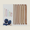 7 Pairs Bamboo Knitting Needles Set, Bamboo Natural, Long Wooden Knitting Needle, Single Point Straight Wood Needles, Wooden Knittings Needle for Beginners for Making Sweater, Shawl, Scarf