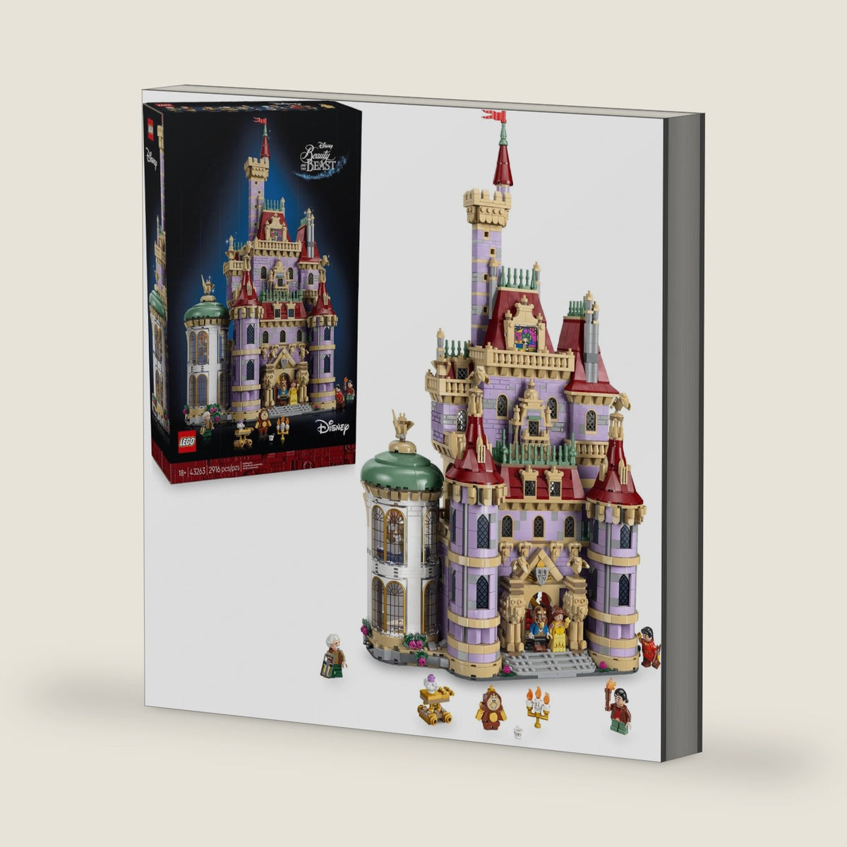 LEGO Disney Princess Beauty and The Beast Castle Building Set - Room Decor for Women & Men, Ages 18+ - Model Building Kit for Adults - Book Shelf Display - Gift for Disney Fans - 43263