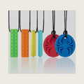 Chew Necklaces for Sensory Kids, 6 Pack Chewy Necklace Sensory for Autism, ADHD, SPD, Silicone Oral Chew Toys Teething Necklace for Boys Girls Reduce Anxiety Fidget