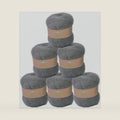 6 Balls Angora Mohair Wool Yarn, Long-haired Angola Soft Fingering Baby Mohair Cashmere Yarn for Knitting and Crochet DIY Scarf Sweater 300g (Carbon Grey, L)