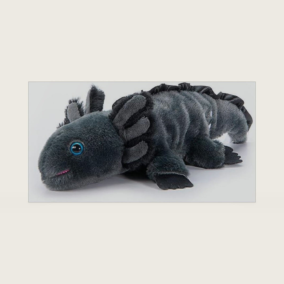 The Petting Zoo Black Axolotl Stuffed Animal, Scoopz, Kids Gifts, 8 in