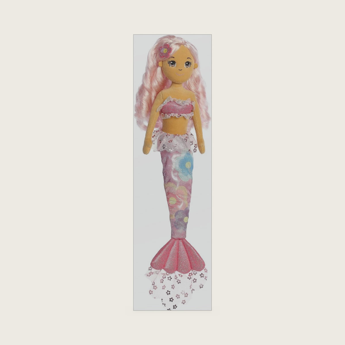® Enchanting Sea Sparkles™ Floral Sparkles Lily™ Stuffed Doll - Imaginative Play with Magical Companions - Perfect for Kid's Birthdays and Celebrations - Pink 18 Inches