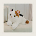PEACH CAT Calico Cat Plush Cute Kitten Stuffed Animal Soft Plushies Toy Pillow Gifts for Kids Black and Yellow 17.7"