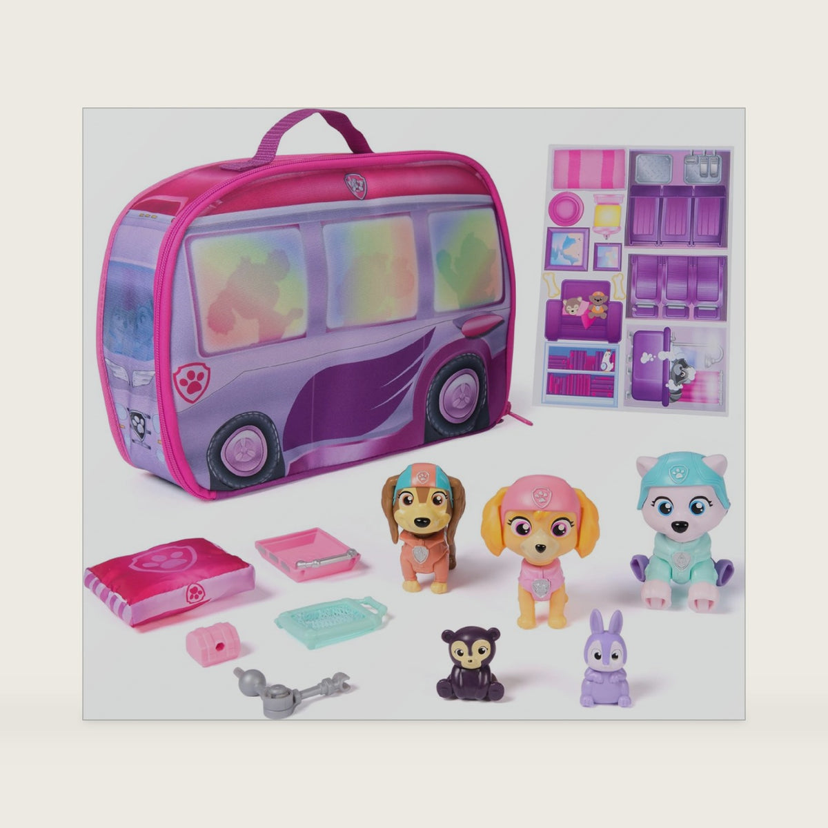 Paw Patrol Skyes World Pupcation Rescue Playset with 3 Figures