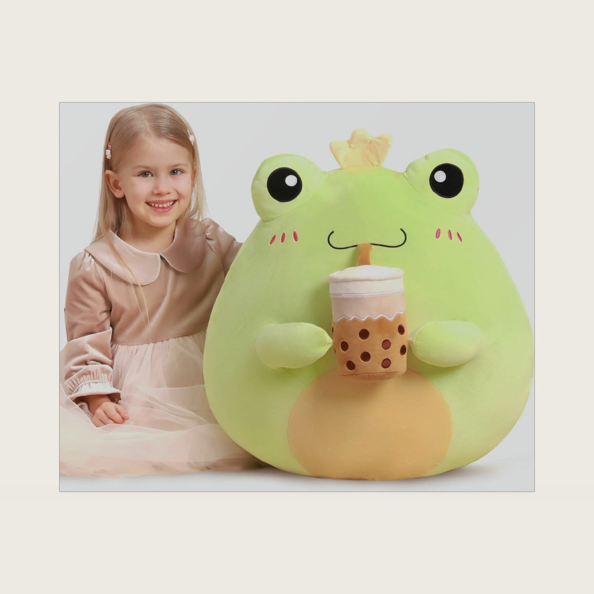Original 21.5-Inch Jumbo Frog Pillow Plush Stuffed Animal Toys