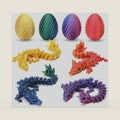 4PCS 3D Printed Dragon Eggs, 3D Printer Articulated Crystal Dragon Toys for Kids, Cool Dinosaur Eggs Fidget Toys for Teens, Stocking Stuffers for Kids, Easter Christmas Birthday Gifts for Boys Girls