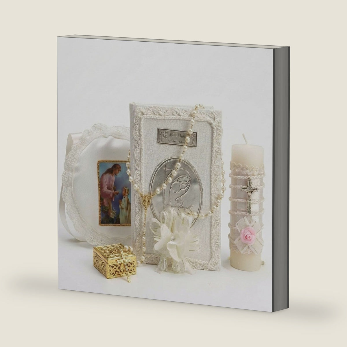 First Communion Bible and Candle - Biblia y Vela de Primera comunión para niña - Vela para comunion niña - First Communion Candle Set for Girl - recuerdos de Primera comunion