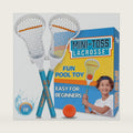 Mini Toss Lacrosse Set – The Ultimate Game for the Pool or Beach & Backyard - Comes with Water Skipping Ball, Rubber Ball & 2 Sticks with Premium Full Size Basket for Easier Catching and Throwing