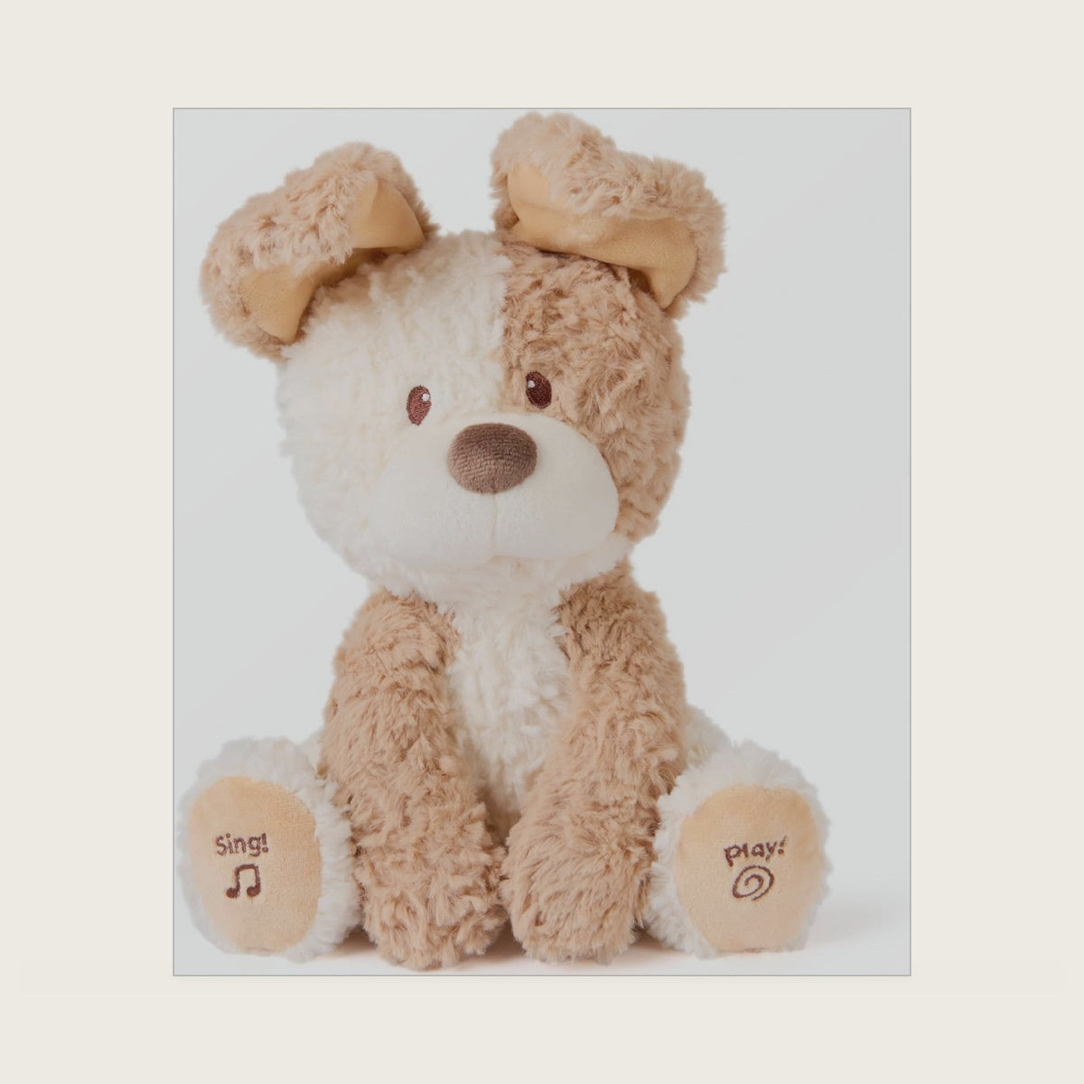 Baby Peeki Puppy 12-Inch Interactive Animated Musical Plush for Babies