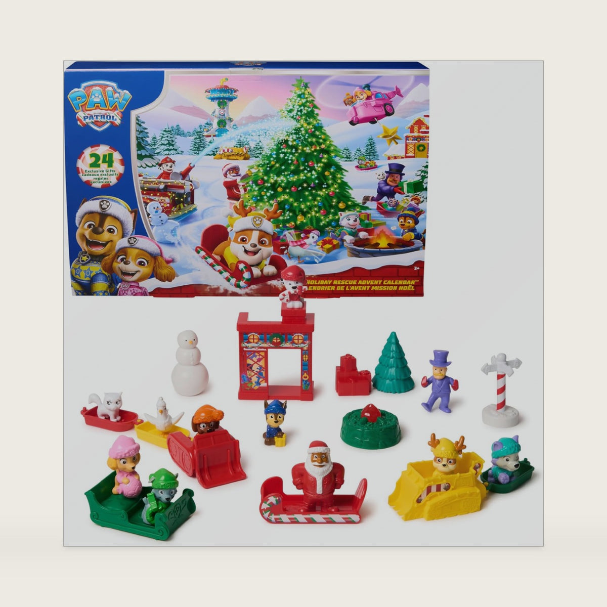 PAW Patrol Holiday Rescue 2025 Advent Calendar, Mini Action Figures + More