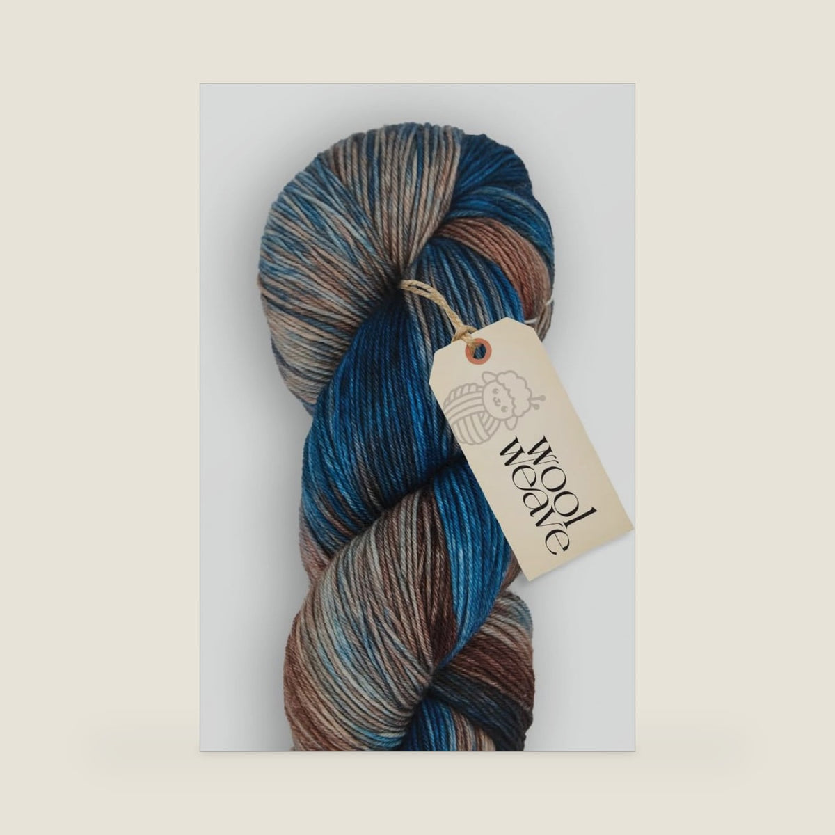 Woolweave Fingering Weight Yarn - Hand Dyed Variegated Sock Yarn, 75% Extrafine Merino Wool & 25% Polyamide, 100g Skein, 438 Yards - Lightweight, Soft & Durable