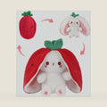 Emoin Easter Reversible Bunny Strawberry Stuffed Animal, 10 Inch