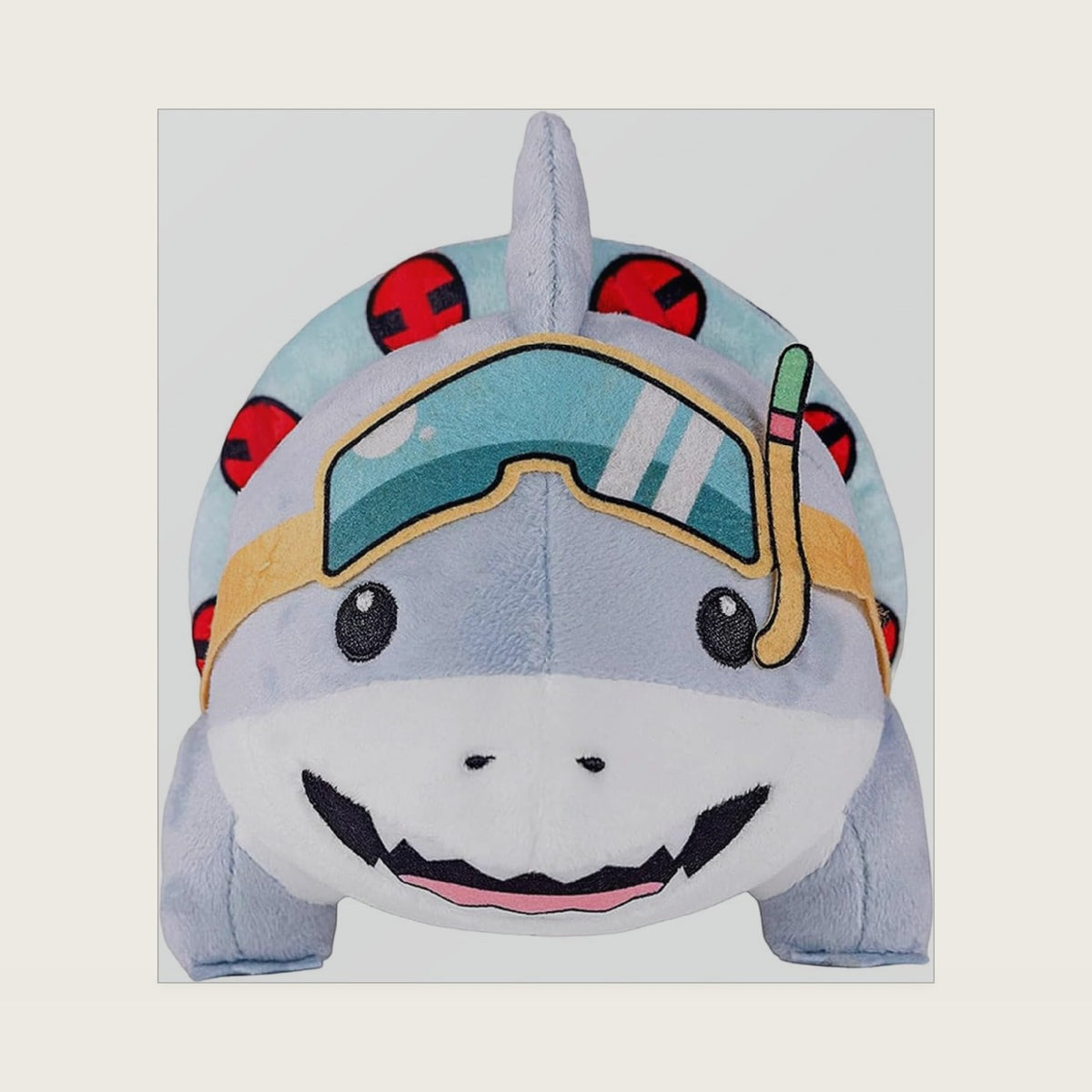 Cute Land Shark Plush Toy 9.8 Inch Soft Stuffed Animal Pillow Doll for Boys Girls and Kids Adorable Swimwear Shark Plushie Gift