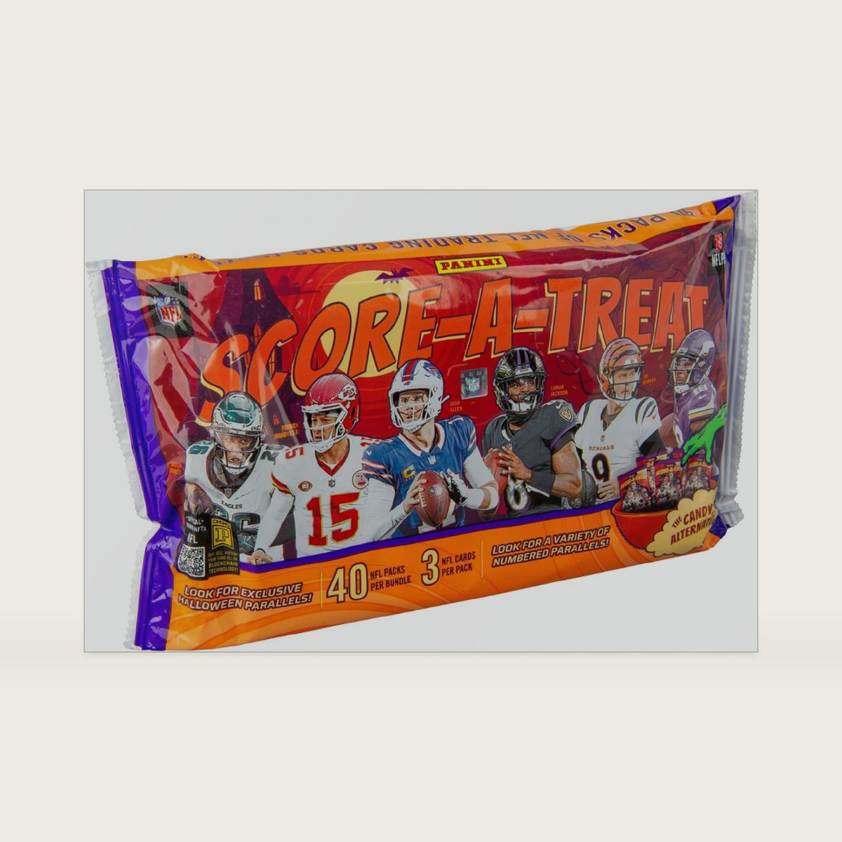 2025–26 Panini Score A Treat NFL Halloween Treat Packs – Official Trading Cards – Trick-or-Treat Candy Alternative – Limited Edition Football Cards for Kids