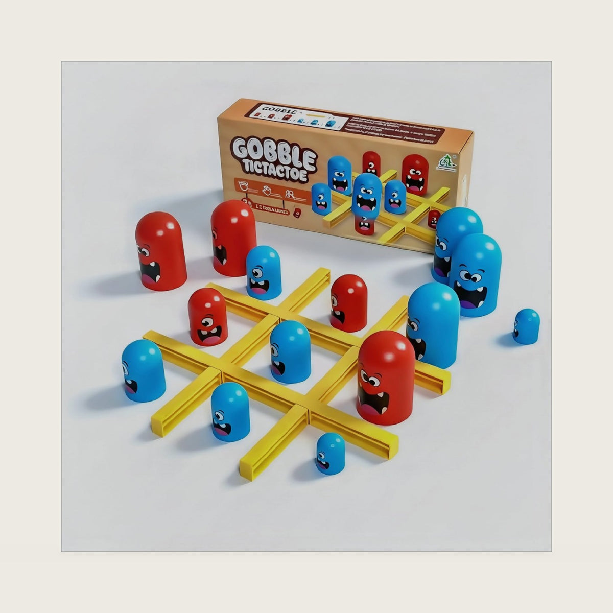 Tic Tac Toe Game - Stackable 3-Layer Nested Puzzle | Interactive Game for Ages 3-8 Kids & Adults | Travel-Friendly
