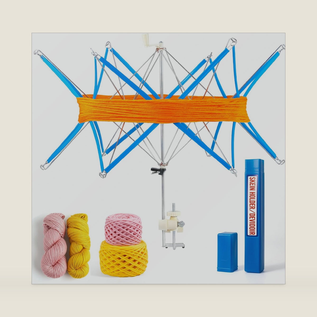 Yarn Swift, Stable Umbrella Holder for Skeins, Flexible Lightweight Design
