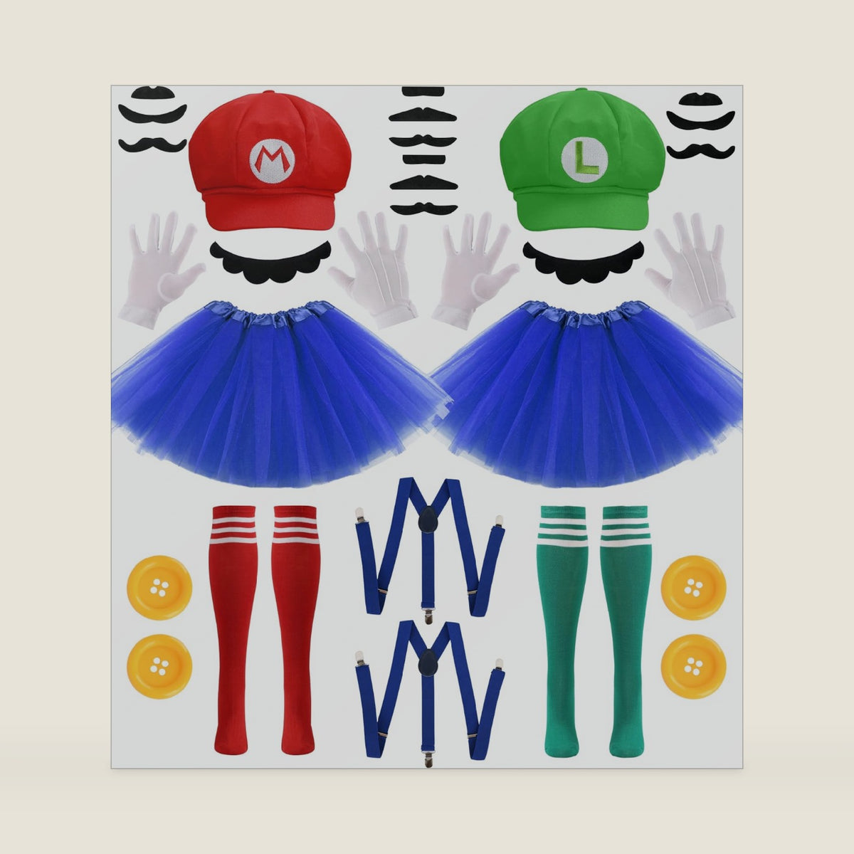 PIIDUOO Halloween Costumes Accessories for Adults Women - Duo Halloween Costumes for Best Friends - 2 Person Cosplay Party Set for Teen Girls
