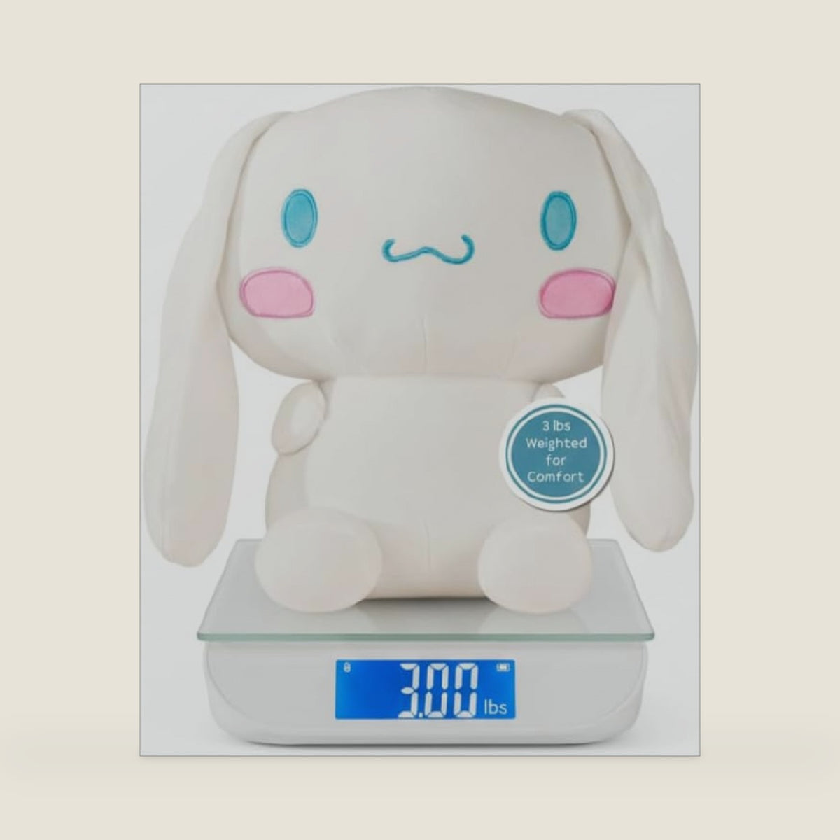 Franco Calm Cinnamoroll Bedding Super Soft Calming 3Lb Weighted Cuddle Pillow Buddy, Comfort Pillow, (Officially Licensed Product)