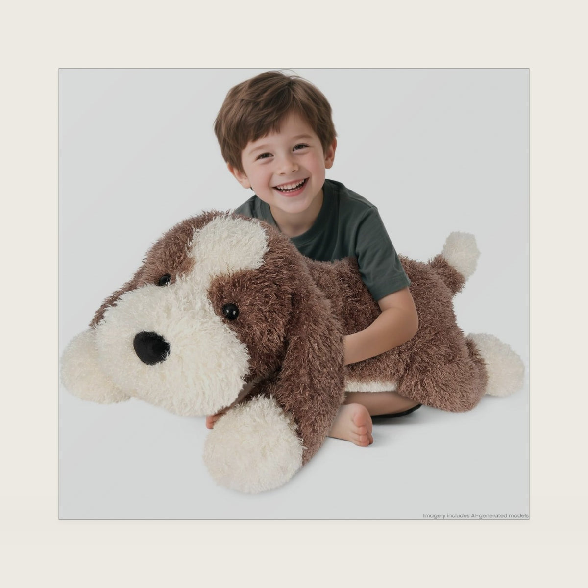 SuzziPals Giant Brown Dog Plush 30'', Soft Golden Retriever Stuffed Animal