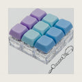 Keyboard Fidget Toy, Keyboard Fidget Keychain 9-in-1 Keyboard Decompression Button Finger Clicker Toys Stress Relief Fidget Gifts (3 Colors- Blue Purple)