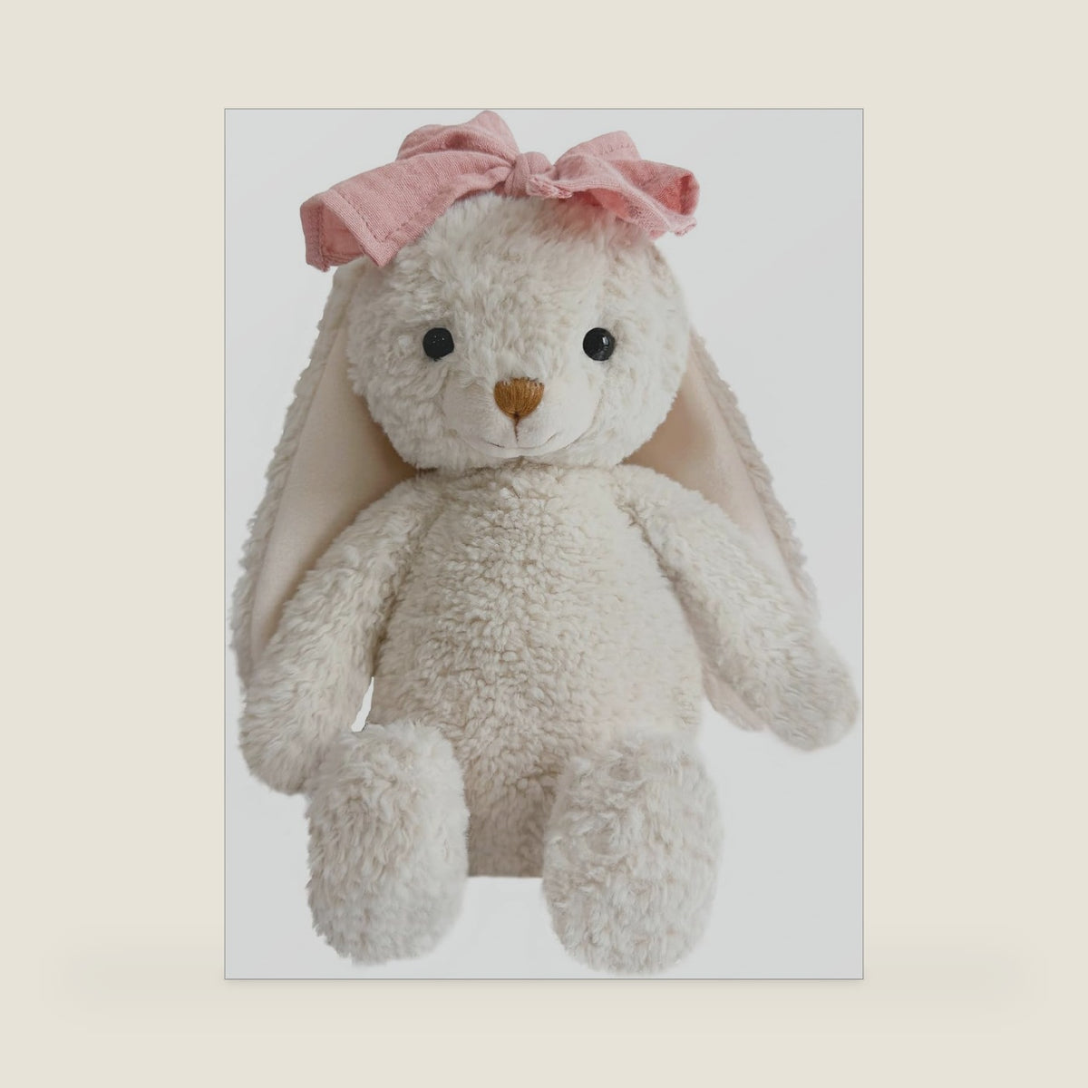 Bunny Stuffed Animal Soft Rabbit Cuddly Toy 10'' Long - Eared Plush Bunny
