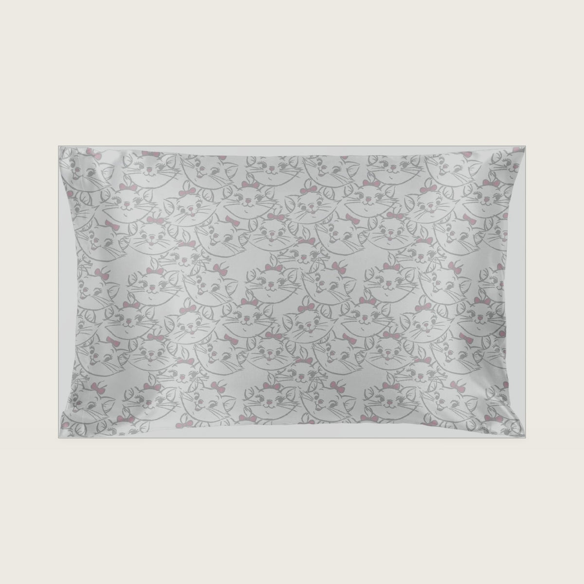 Jay Franco Satin Pillowcase - Standard Size 20x30 Inch Silky Soft Premium Pillow Cover, White - Aristocats Marie