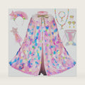 LIMIROLER Princess Dress Up Clothes Mermaid Cape Gift Set for Girls Age 3-8