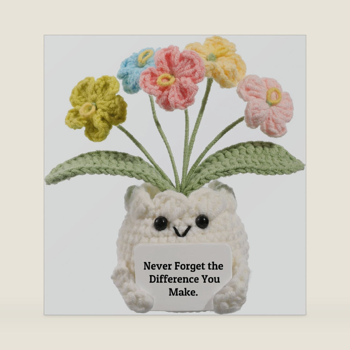 Forget-Me-Not Crochet Flower Potted Plant Gift
