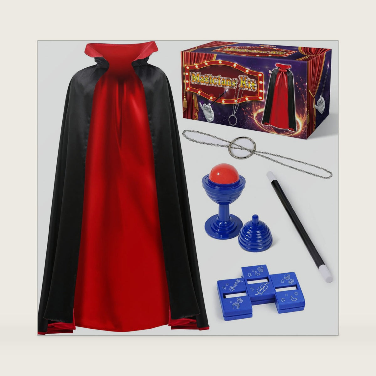 PATIFEED Magic Kit, Magician Costume Set with Cloak Cape