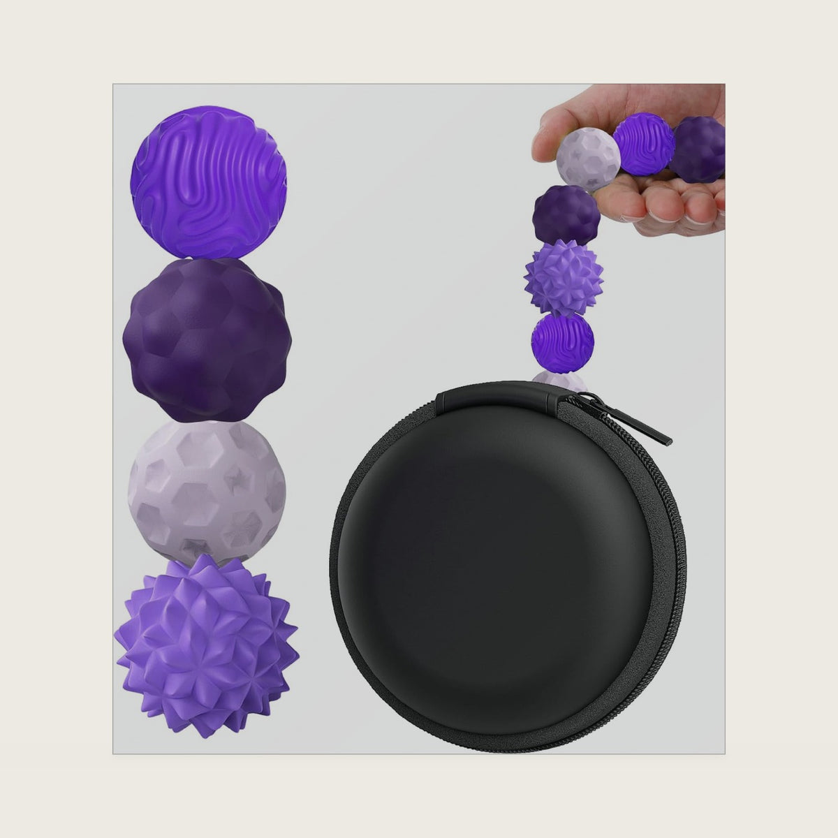 BUSOHA Silicone Magnetic Fidget Balls - 4 Pack Fidget Toys for Adult