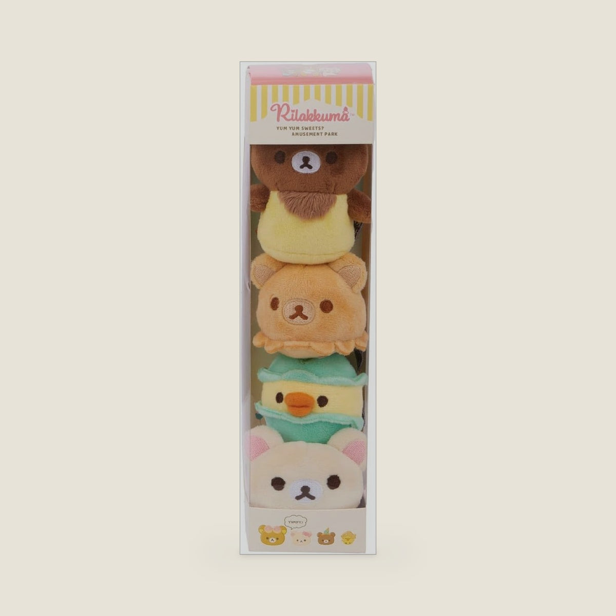 San-X Original Rilakkuma Macaroon Box Plush - 4 pcs
