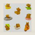 13 PCS Mini Capybara Figurines Tiny Capybaras for Car Dashboard Dollhouse Miniatures Mini Resin Animals for Fairy Garden Home Decor Capybara Birthday Decorations