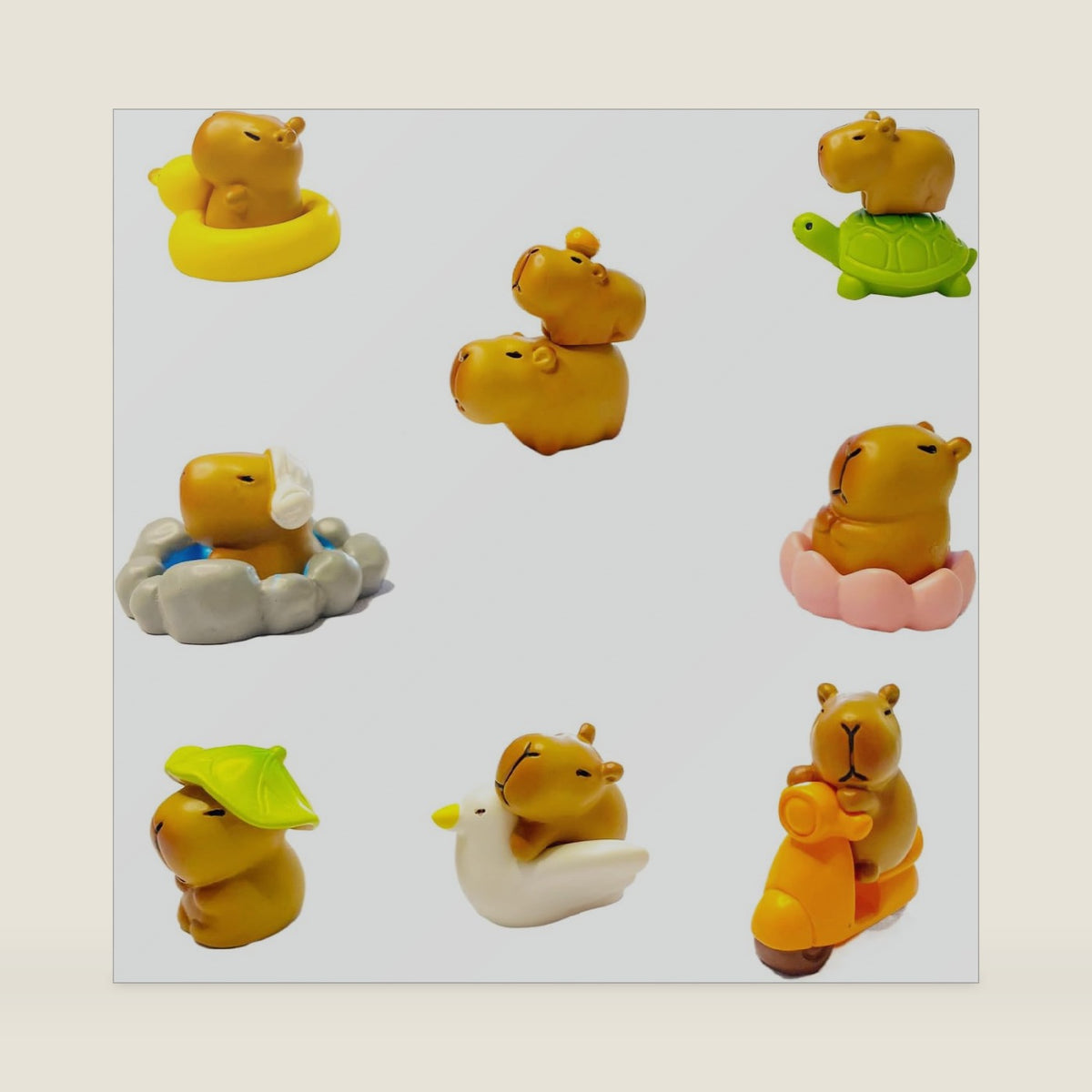 13 PCS Mini Capybara Figurines Tiny Capybaras for Car Dashboard Dollhouse Miniatures Mini Resin Animals for Fairy Garden Home Decor Capybara Birthday Decorations