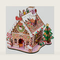 Hands Craft Hello Kitty Gingerbread House Kit – Wooden Holiday 3D Puzzle. DIY Christmas Craft Set, Winter Home Decor Holiday Display, Christmas Decoration and 3D Model for Ages 14 and Up