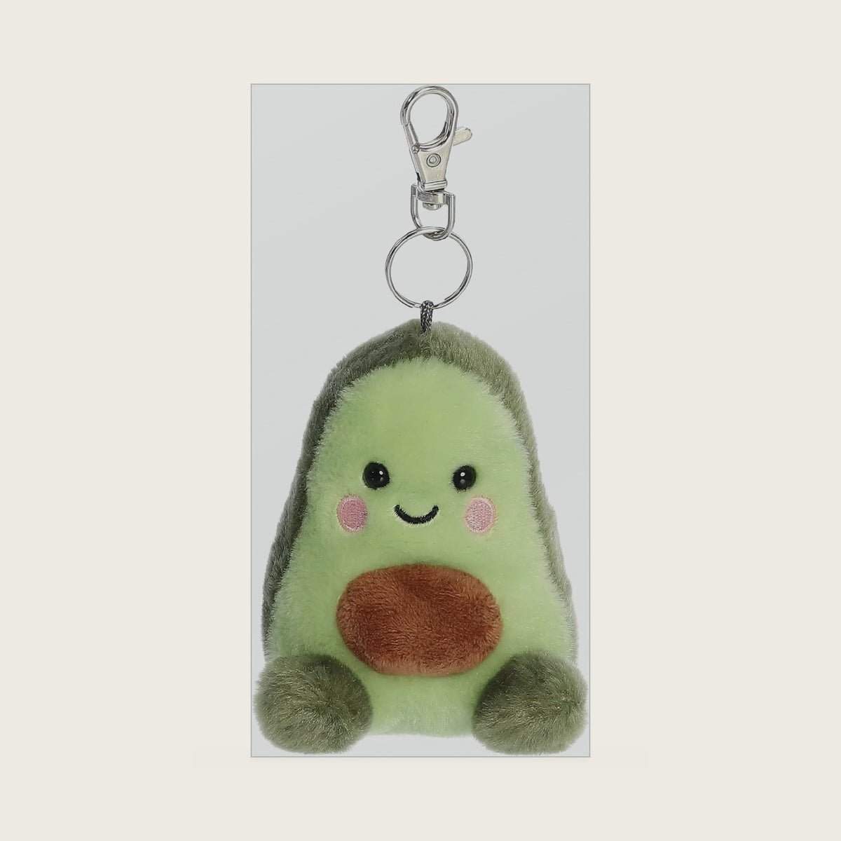 ® Adorable Palm Pals™ Airy Avocado™ Clip-On- Fun Collectible Plush for Kids and Adult Collectors - Perfect for Backpacks and Birthday Gifts - Green 4 Inches